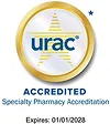 URAC accreditation seal. Specialty locations maintain URAC accreditation.